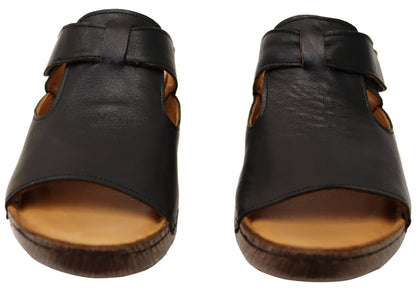 Orizonte Elba Womens European Comfortable Leather Slides Sandals
