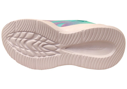 Skechers Kids Infants Girls S Lights Sola Glow Color Breeze Shoes Aqua Pink