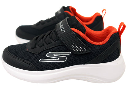 Skechers Boys Kids Selectors Reset Achieved Shoes Black Red