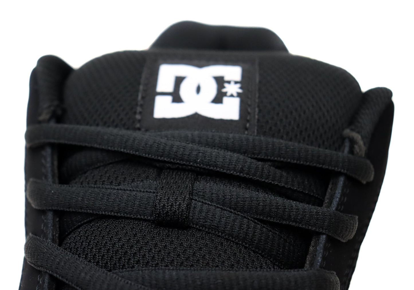 DC Shoes Mens Net Comfortable Leather Lace Up Shoes Black Grey Black