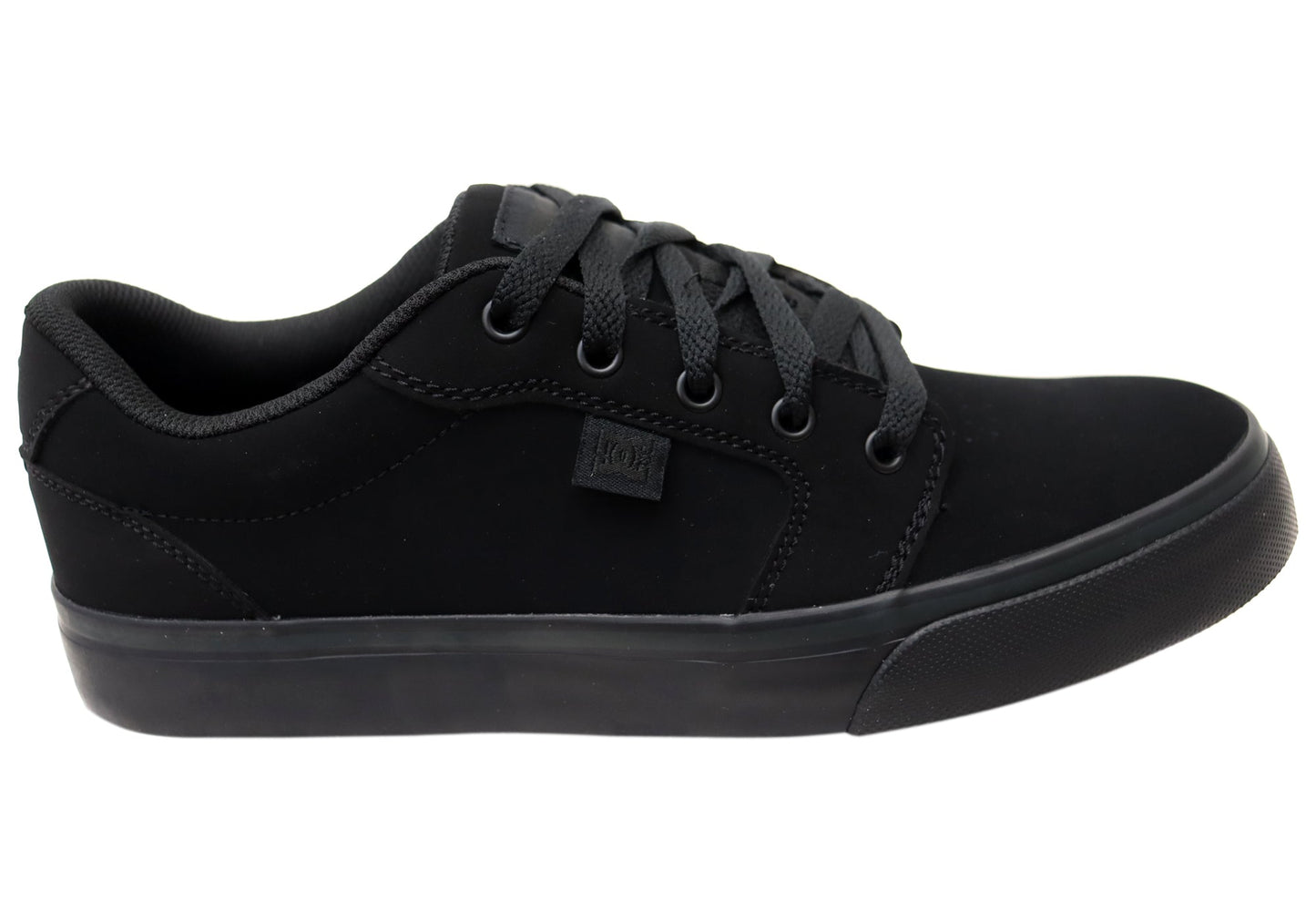 DC Shoes Mens Comfortable Leather Anvil Lace Up Shoes Black Black
