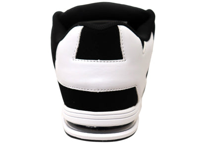 DC Shoes Mens Comfortable Leather DC Command Shoes Black White