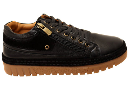 Cabello Comfort Wren Womens Leather Wide Fit Leather Casual Shoes