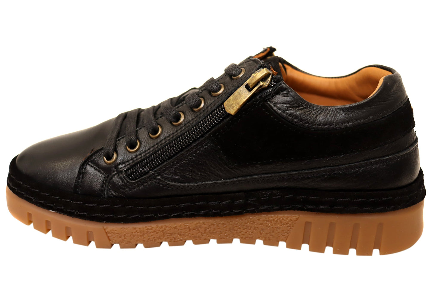 Cabello Comfort Wren Womens Leather Wide Fit Leather Casual Shoes