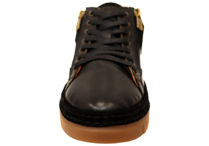 Cabello Comfort Wren Womens Leather Wide Fit Leather Casual Shoes