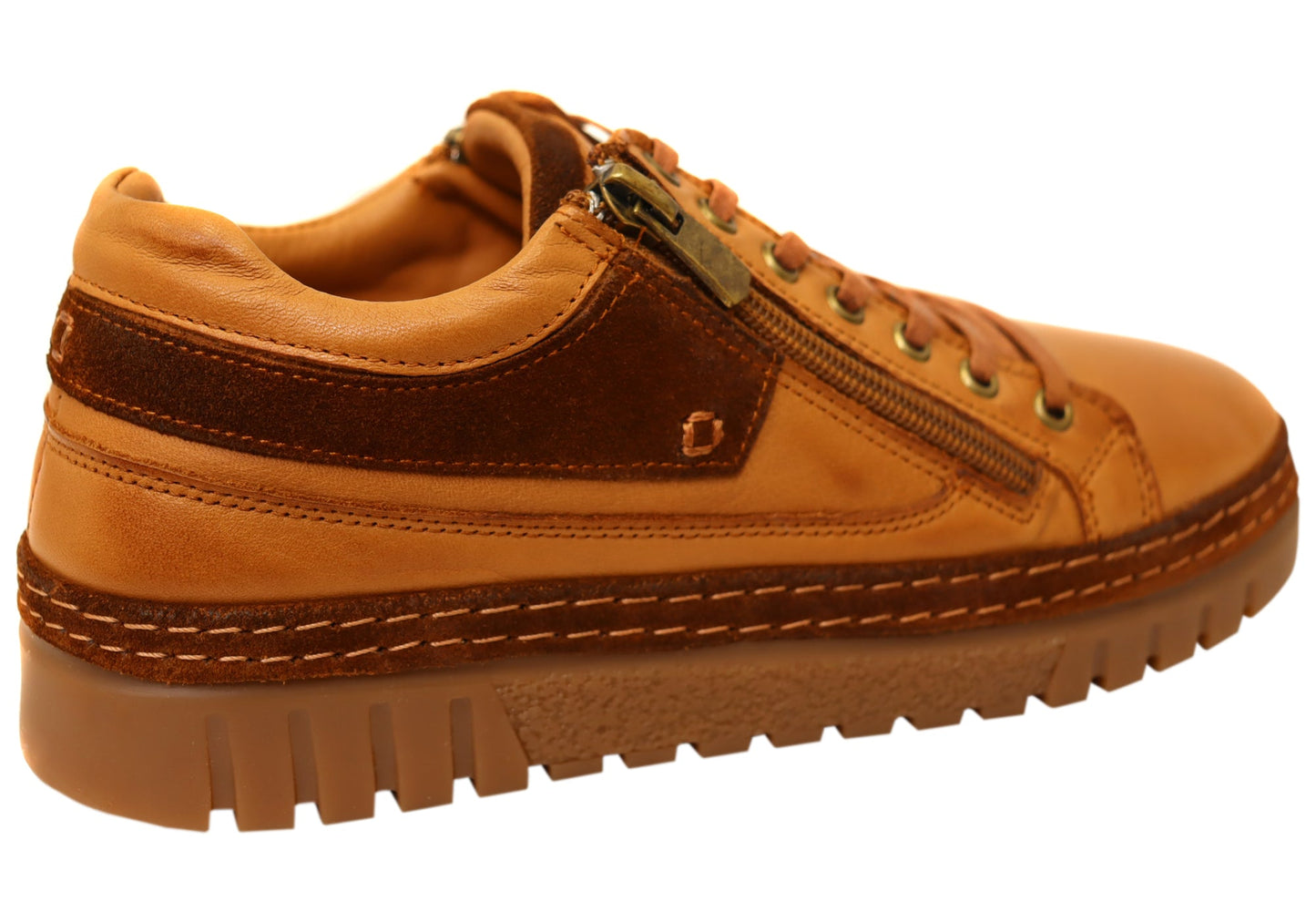 Cabello Comfort Wren Womens Leather Wide Fit Leather Casual Shoes