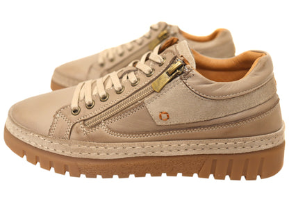 Cabello Comfort Wren Womens Leather Wide Fit Leather Casual Shoes