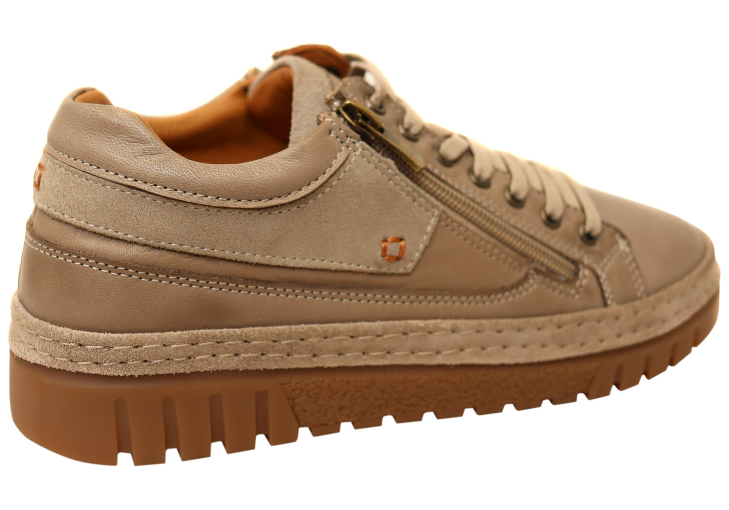 Cabello Comfort Wren Womens Leather Wide Fit Leather Casual Shoes