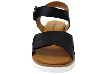 Orizonte Daisysoft Womens Comfortable European Leather Wedge Sandals