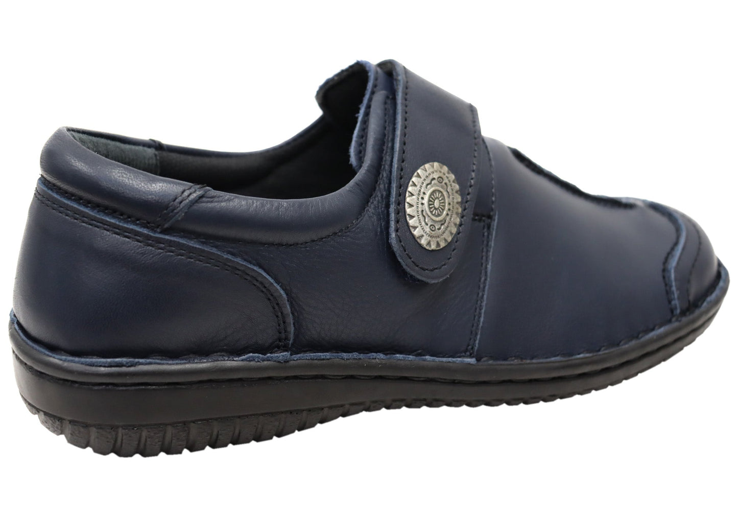 Cabello Comfort 5072-27 Womens Leather Adjustable Strap Wide Fit Shoes