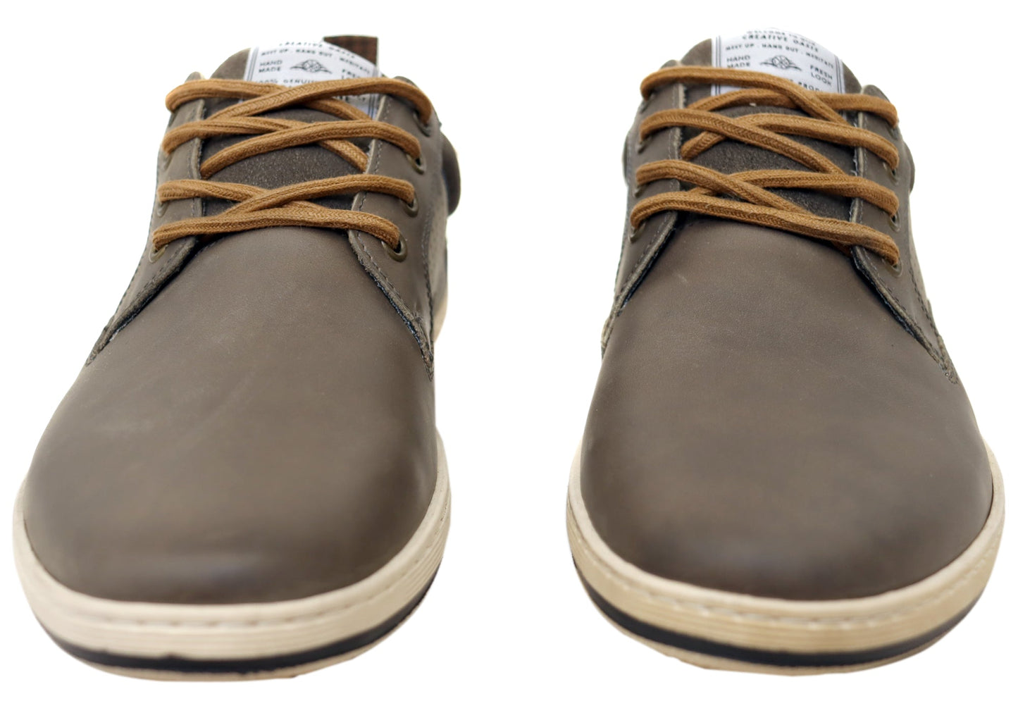 Wild Rhino Charger Mens Comfortable Leather Lace Up Casual Shoes