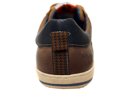 Wild Rhino Charger Mens Comfortable Leather Lace Up Casual Shoes