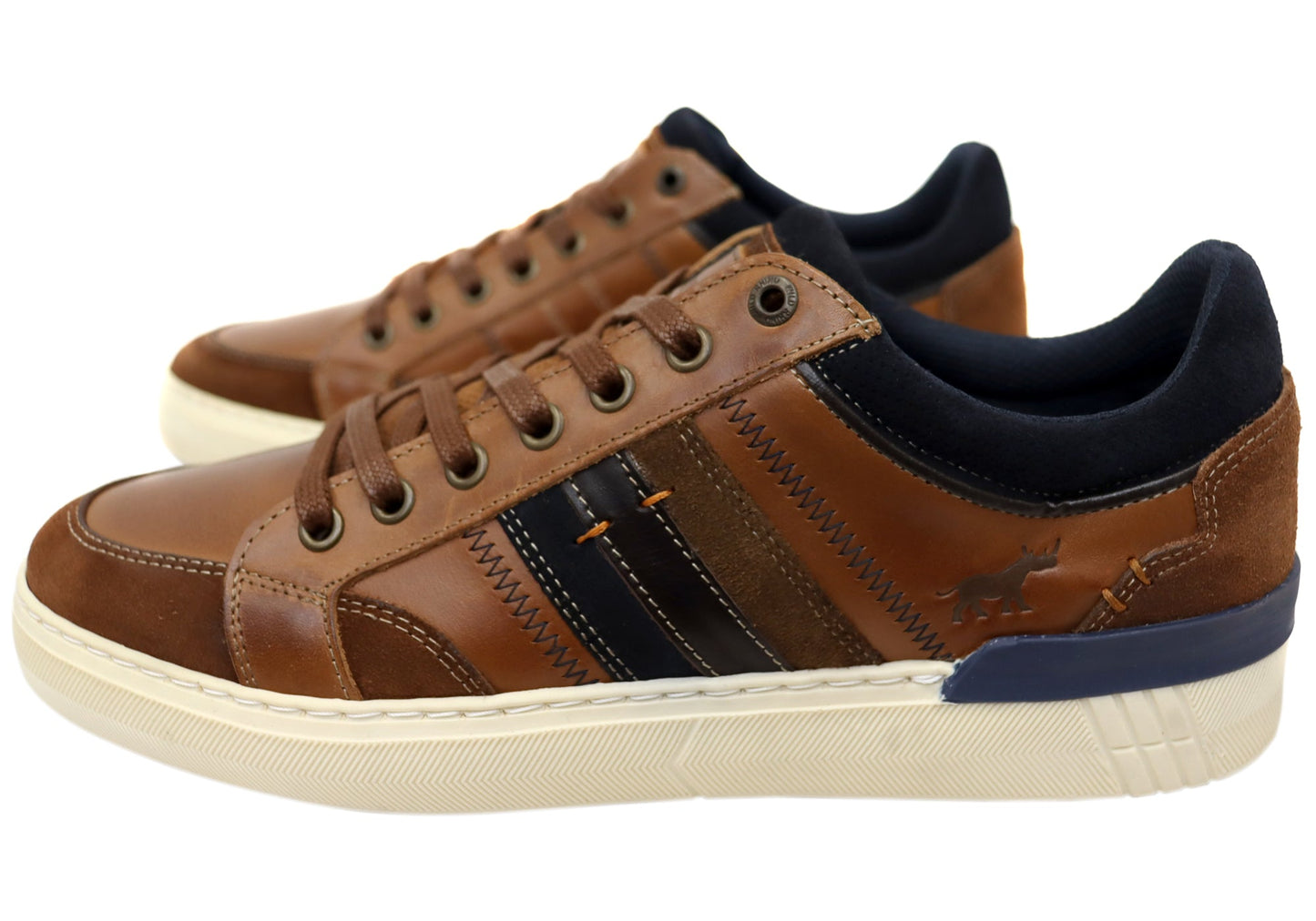 Wild Rhino Blast Mens Comfortable Leather Lace Up Casual Shoes