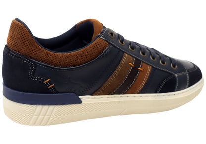 Wild Rhino Blast Mens Comfortable Leather Lace Up Casual Shoes