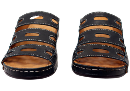 Orizonte Vividadventure Womens Comfort European Leather Slides Sandals