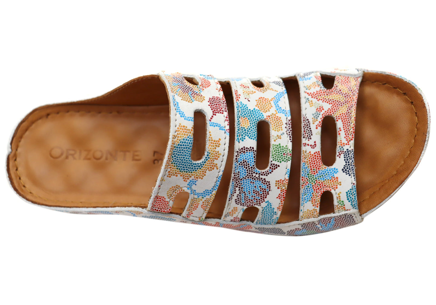 Orizonte Vividadventure Womens Comfort European Leather Slides Sandals