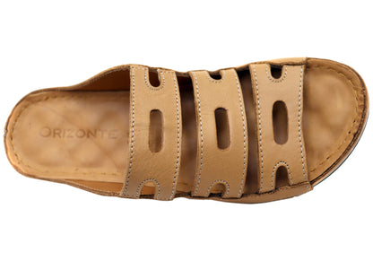 Orizonte Vividadventure Womens Comfort European Leather Slides Sandals