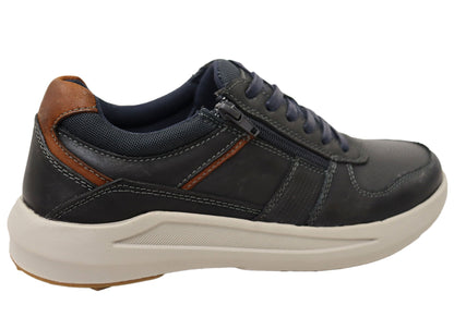 Explorer Mark Mens Comfortable Leather Lace Up Casual Shoes