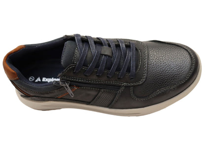 Explorer Mark Mens Comfortable Leather Lace Up Casual Shoes