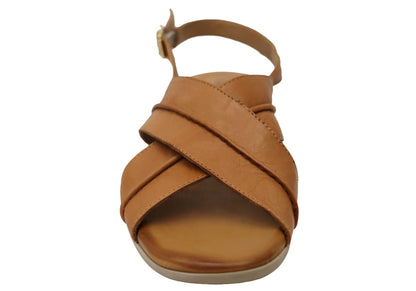 Orizonte Bellalease Womens Comfort European Leather Low Heel Sandals