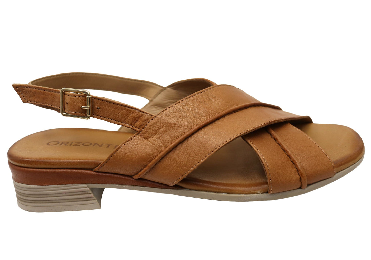 Orizonte Bellalease Womens Comfort European Leather Low Heel Sandals