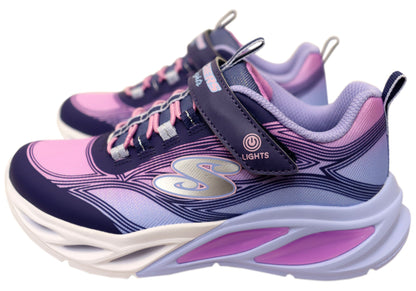 Skechers Kids Girls S Lights Cosmic Glow Shoes Navy Multi