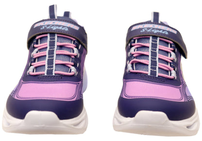 Skechers Kids Girls S Lights Cosmic Glow Shoes Navy Multi