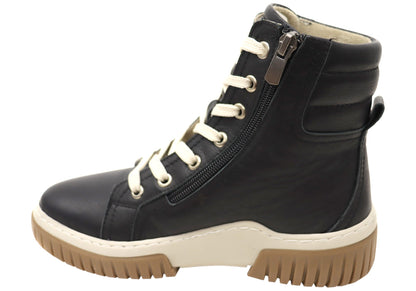 Cabello Comfort Petra Womens European Comfortable Leather Boots