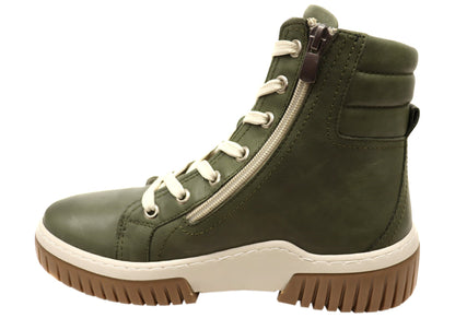 Cabello Comfort Petra Womens European Comfortable Leather Boots