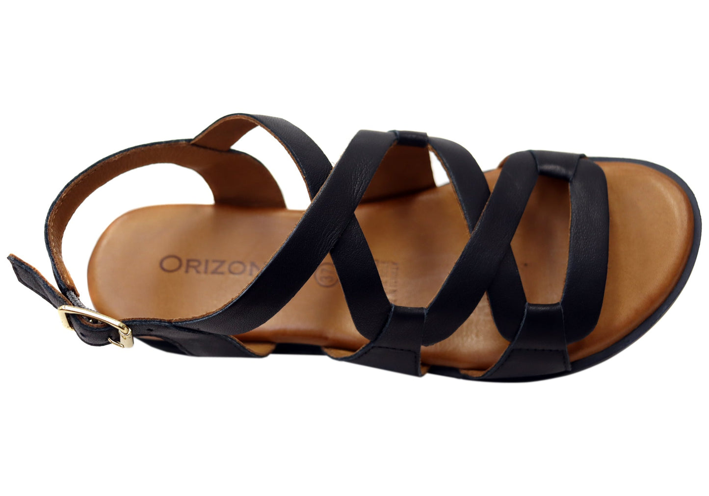 Orizonte Leelalite Womens Comfortable European Leather Wedge Sandals
