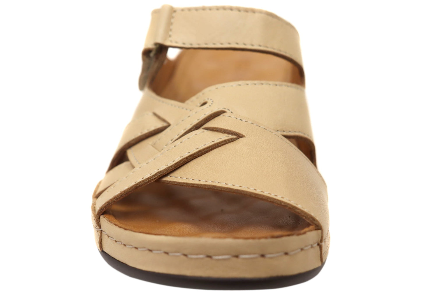 Orizonte Easestride Womens Comfort European Leather Slides Sandals