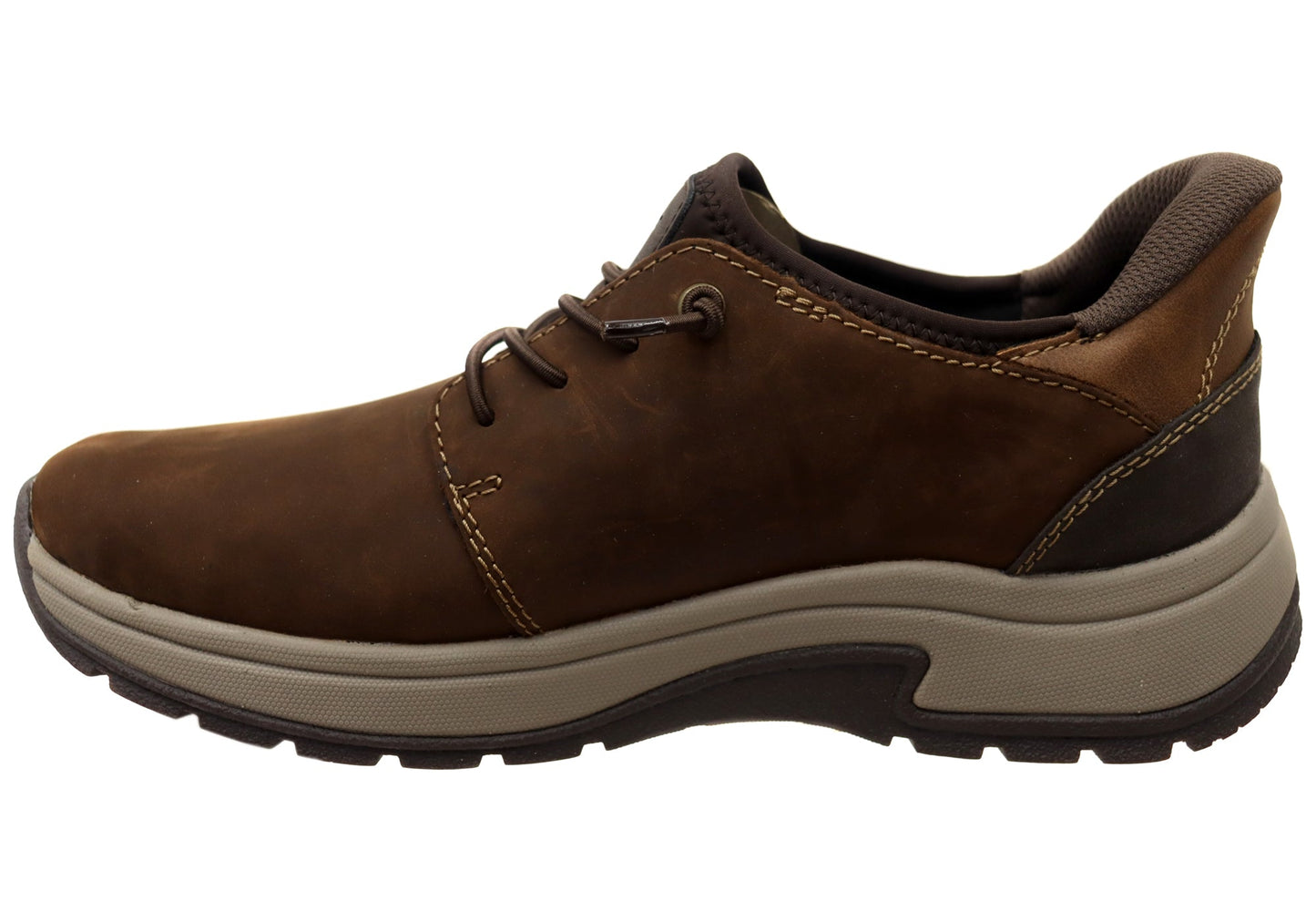 Rieker Mens 11050 Comfortable Leather Extra Wide Fit Slip On Shoes