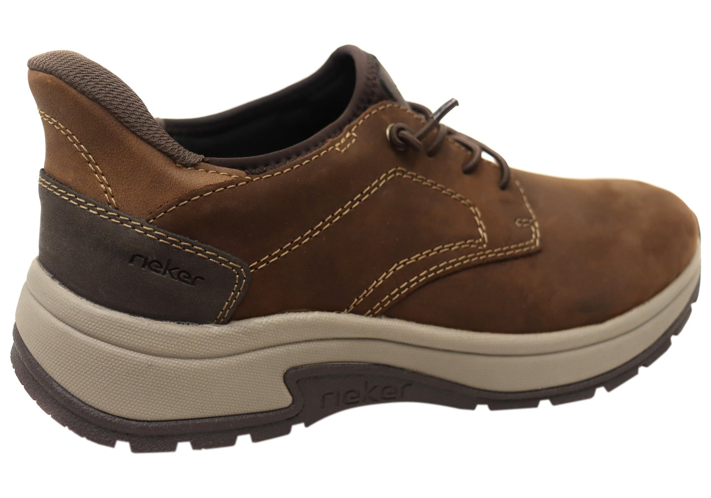 Rieker Mens 11050 Comfortable Leather Extra Wide Fit Slip On Shoes