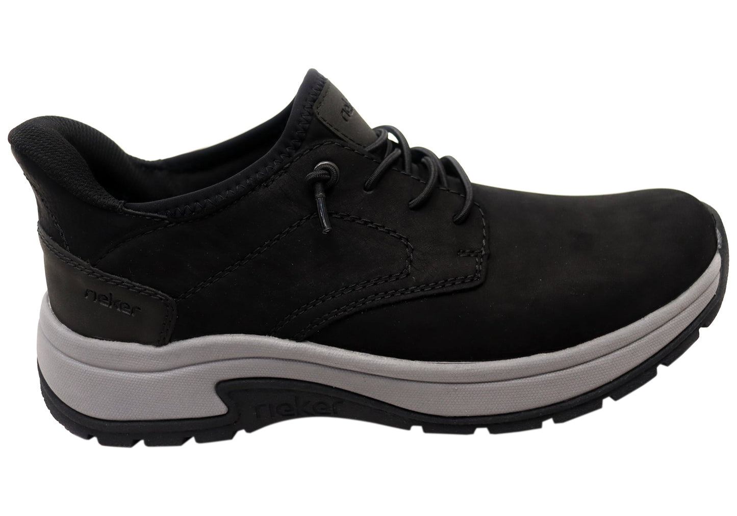 Rieker Mens 11050 Comfortable Leather Extra Wide Fit Slip On Shoes
