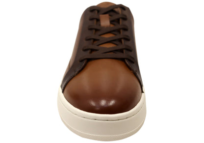 Florsheim Mens Leather EE Extra Wide Monopoli Lace To Toe Sneakers