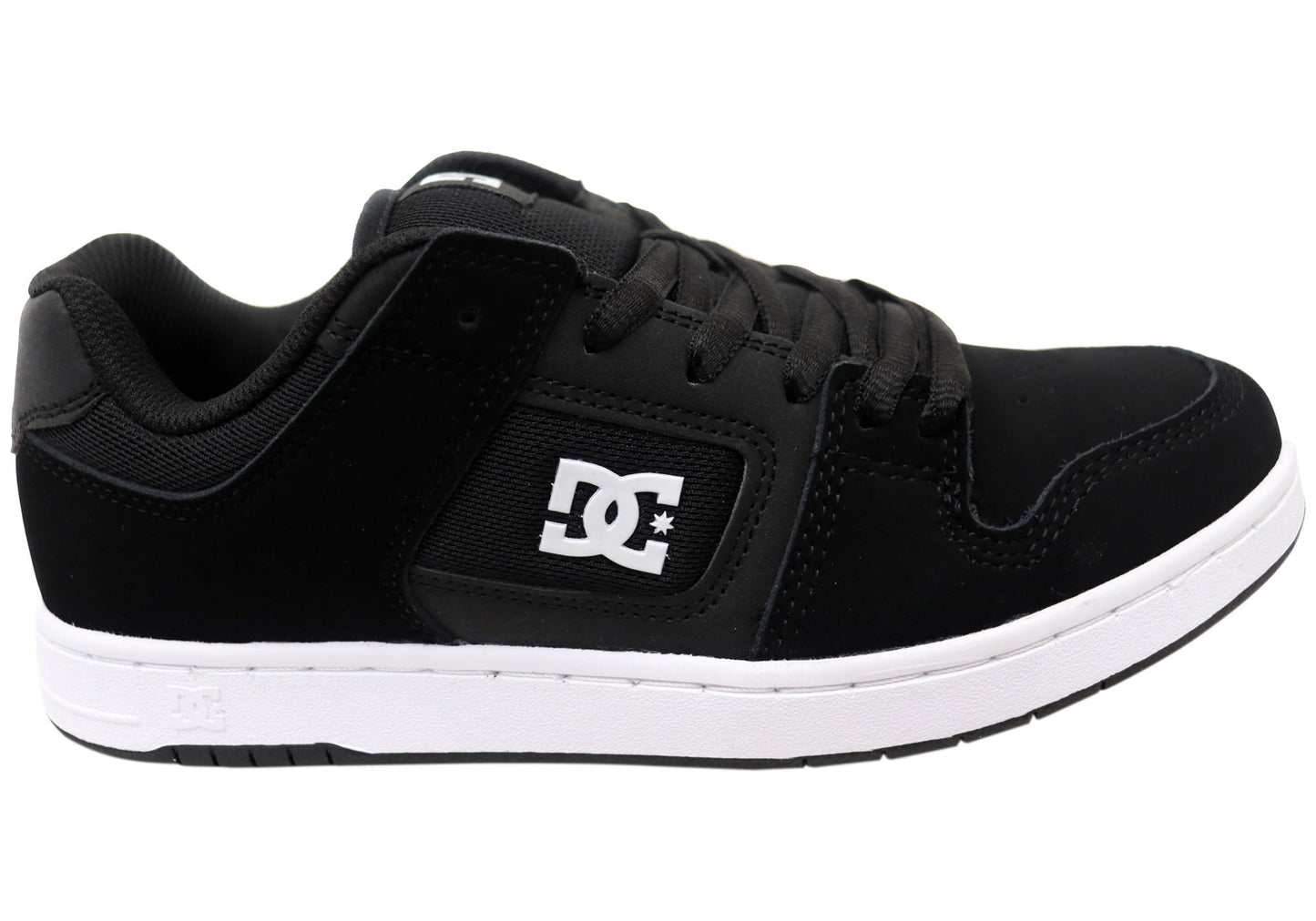 DC Shoes Mens Manteca 4 Comfortable Leather Lace Up Shoes Black White
