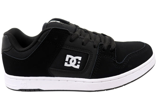 DC Shoes Mens Manteca 4 Comfortable Leather Lace Up Shoes Black White