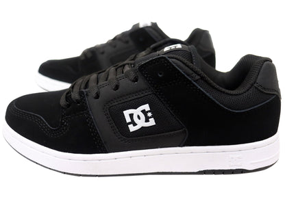DC Shoes Mens Manteca 4 Comfortable Leather Lace Up Shoes Black White