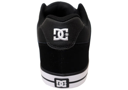DC Shoes Mens Pure Comfortable Leather Shoes Black Black White