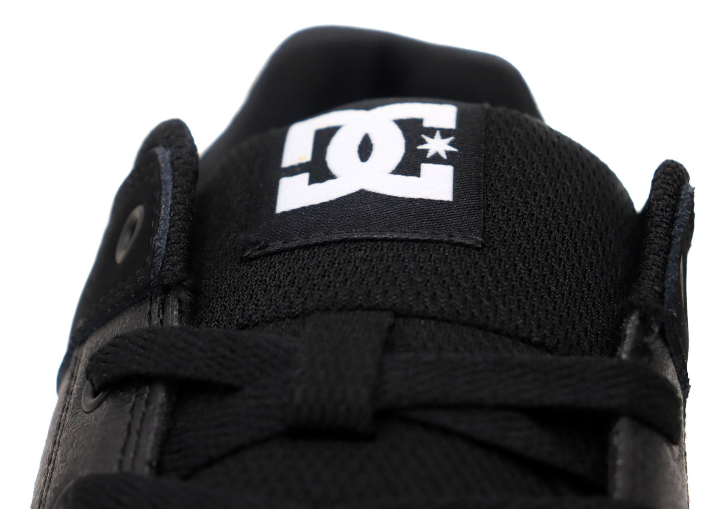 DC Shoes Mens Pure Comfortable Leather Shoes Black Black White