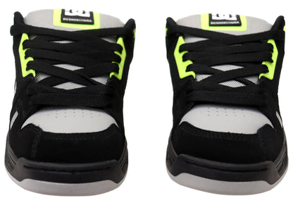 DC Shoes Mens Stag Comfortable Leather Lace Up Shoes Black Grey Green