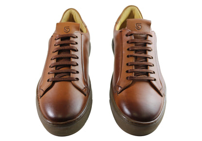 Savelli Gill Mens Comfort Leather Lace Up Casual Shoes Made In Brazil
