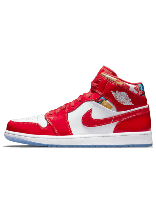 Jordan 1 Mid Barcelona Sweater Red Patent