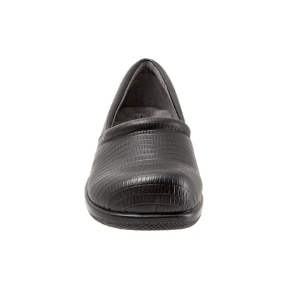 Softwalk Adora S1912-014 Womens Black Narrow Leather Loafer Flats Shoes
