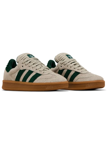 Adidas Originals Men's Samba Sneakers, Putty Grey / Collegiate Green / Gum, JI3197
