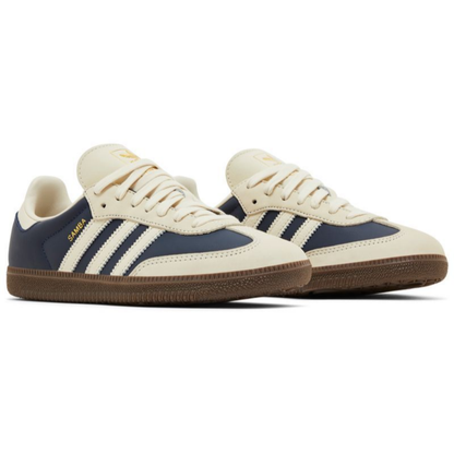 Adidas Originals Men's Blue/Cream White Samba OG Sneakers, IG1968