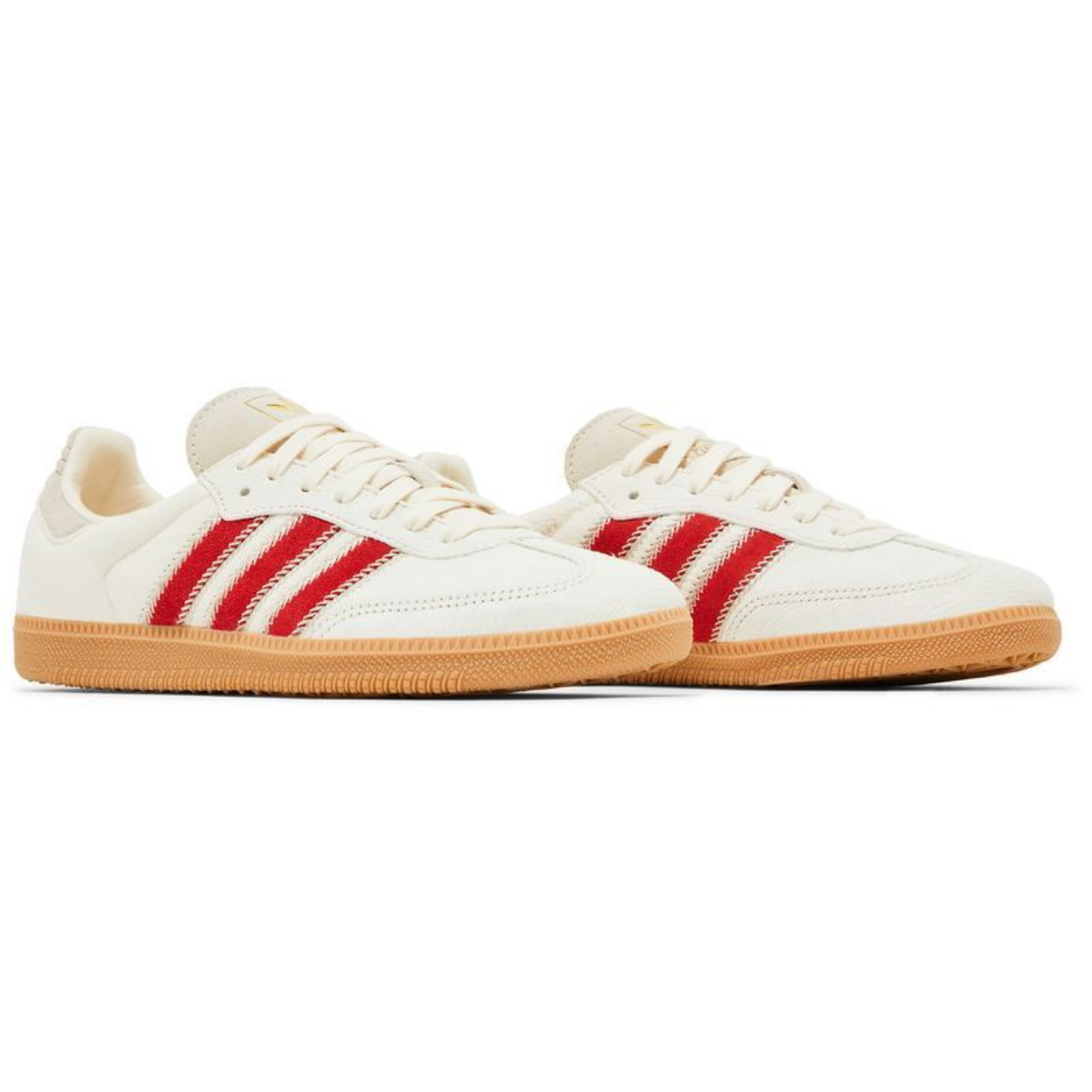 Adidas Originals Women's Cream/Red/Gum Samba OG Sneakers, JS3935