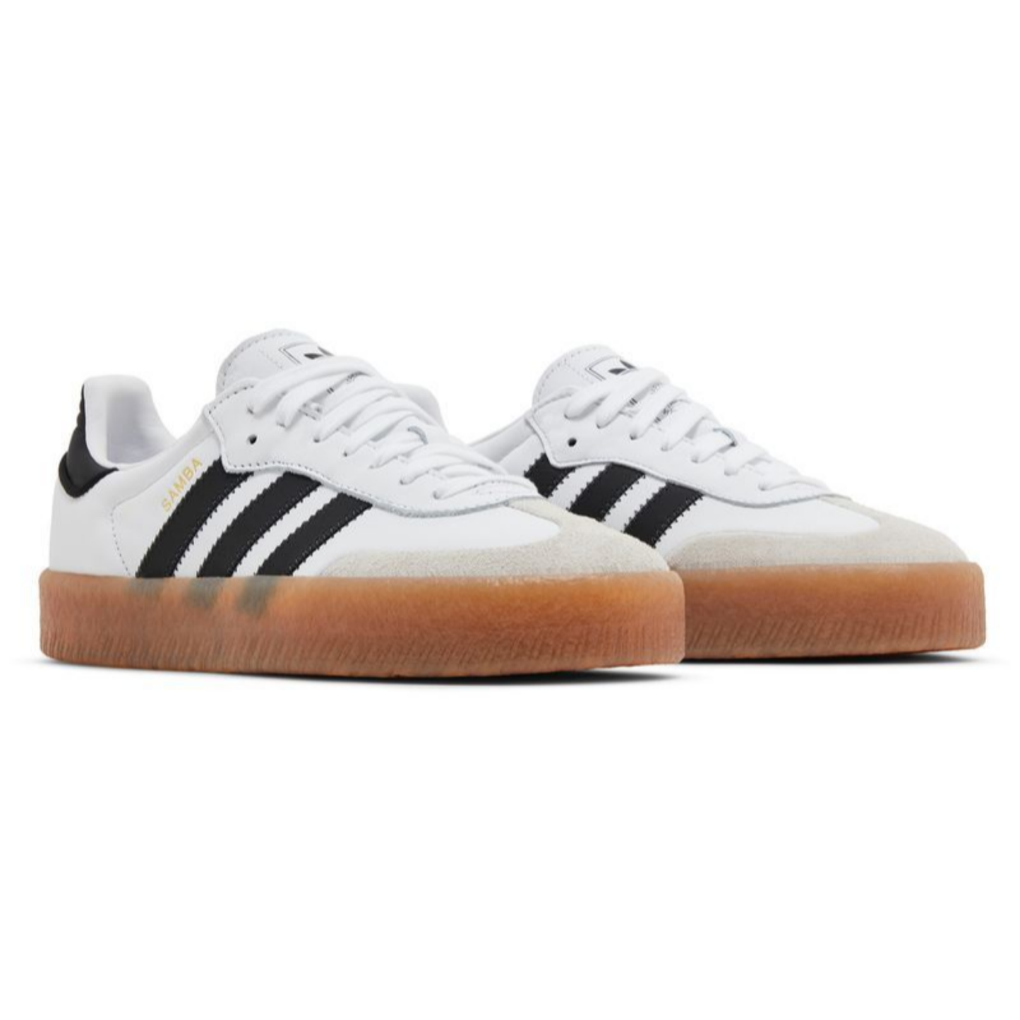 Adidas Originals Women's White/Black/Gum Sambae Sneakers, JI1349 (Damaged Box)