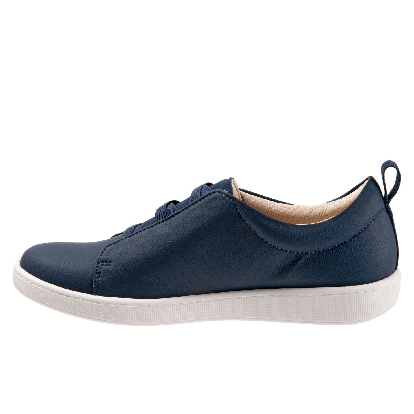 Trotters Avrille T2051-400 Womens Blue Leather Lifestyle Sneakers Shoes