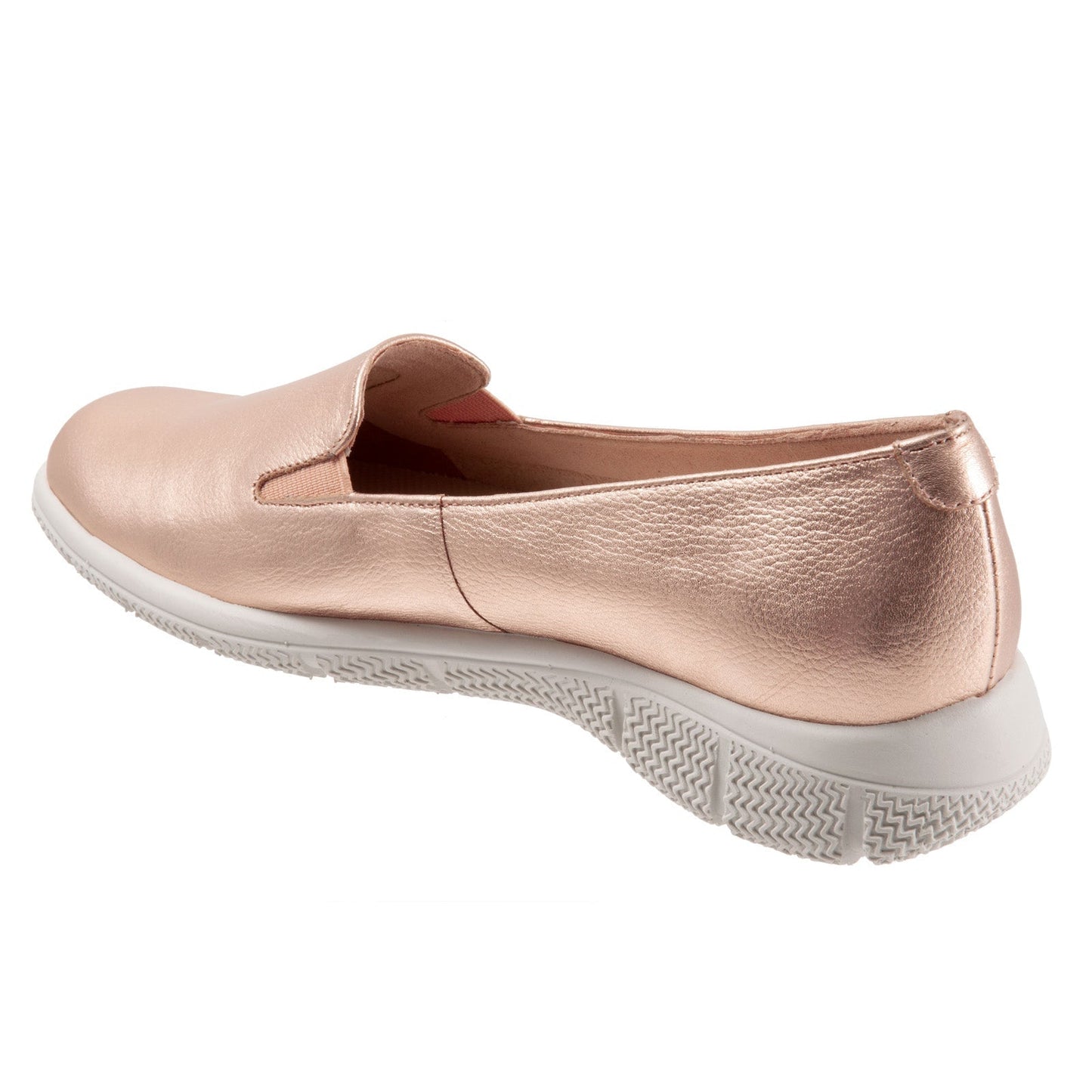 Trotters Universal T2110-720 Womens Gold Narrow Leather Loafer Flats Shoes